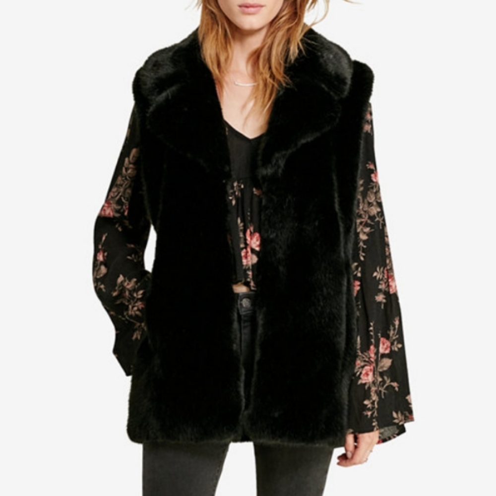 NWOT Faux fur Vest Denim & Supply RL szM